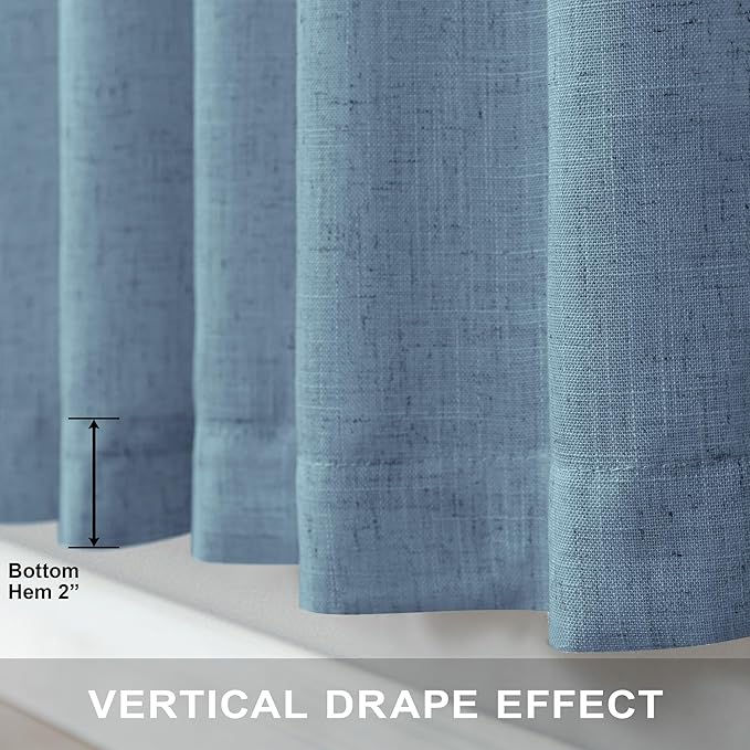 Light Blue Curtains 63 Inch Length - Image 6