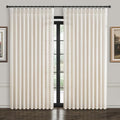 100 Inch Extra Wide Linen Sheer Curtains 84 Inch Long 2 Panels Set by PleatedDrapes