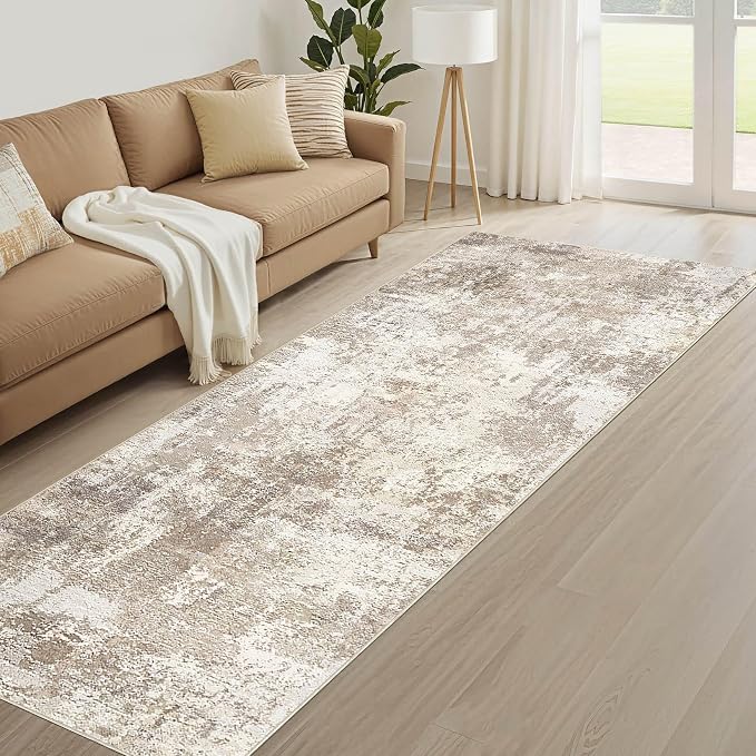 LOONGRUG Runner Rug 3x8 Washable Non-Slip Kitchen Neutral Modern Rug | Abstract - Image 8
