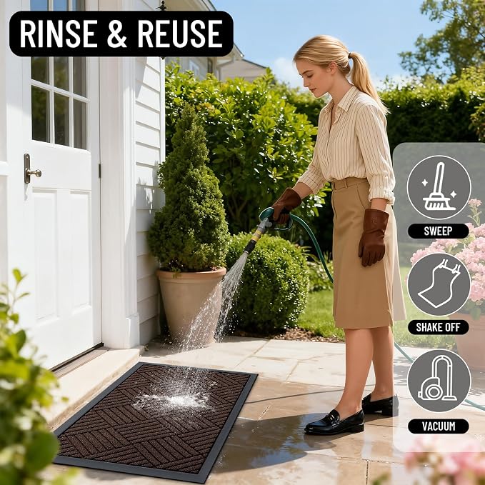 OLANLY Front Door Mat Outside Entrance 71x23, Waterproof Heavy-Duty Doormat | - Image 8