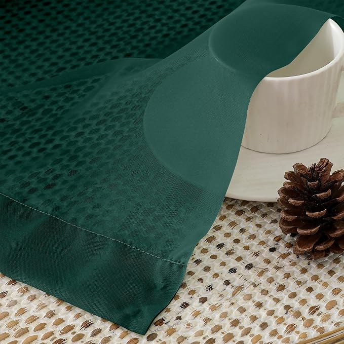 Hunter Green Sheer Curtains 84 Inches Long 2 Panels - Image 5