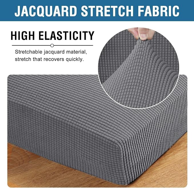 H.VERSAILTEX Super Stretch Individual Seat Cushion Covers Sofa Couch Slipcover - Image 4