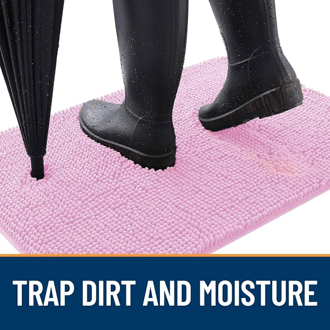 OLANLY Dog Door Mat for Muddy Paws 35x24, Super Absorbent Chenille Mud Mat | - Image 2