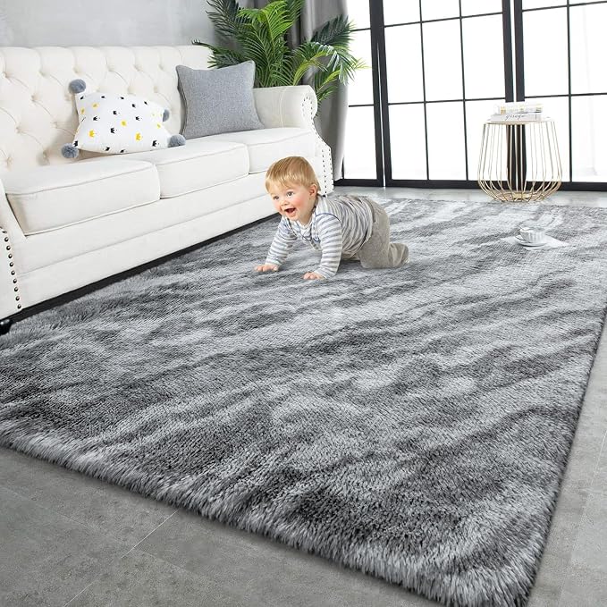 TWINNIS Super Soft Shaggy Rugs Fluffy Carpets, 6x9 Feet, Indoor Modern Plush by TWINNIS