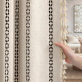 Beige Boho Blackout Curtains 2 Panels 84 Inch by Unknown