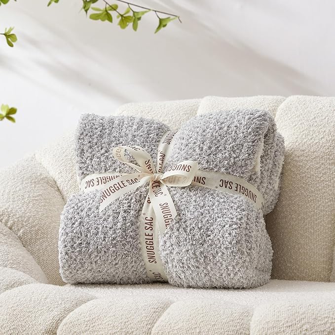 Snuggle Sac Oversized Bedding Blanket Grey Color Twin XL, Super Soft Warm - Image 5