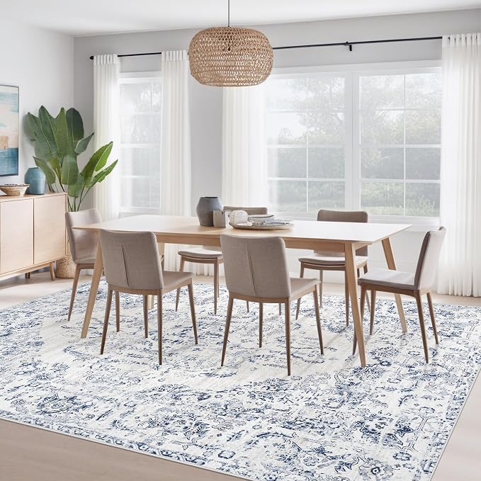 9x12 Area Rugs for Living Room: Washable Rug Vintage Large Rugs Soft Non Slip - Image 4