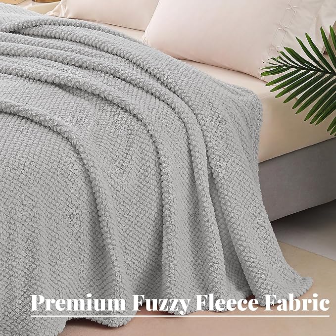 Whale Flotilla Twin Size Fuzzy Fleece Blanket - Image 5