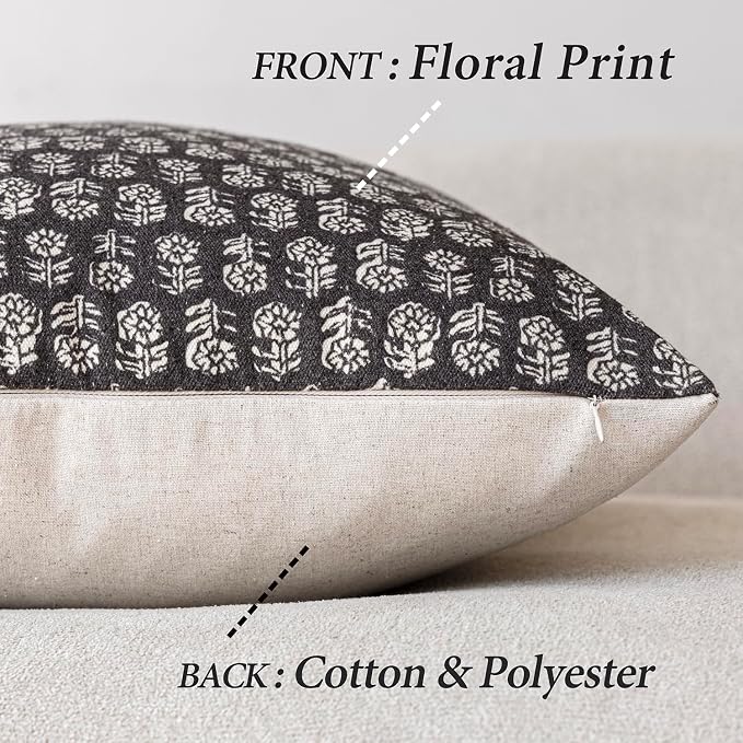 Foindtower Set of 2 Decorative Neutral Body Lumbar Throw Pillow Covers Vintage - Image 2