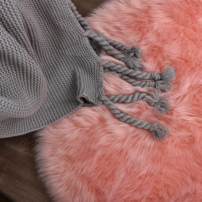 ORINOVA Pink Shag Washable 5x7 Area Rugs - Image 8