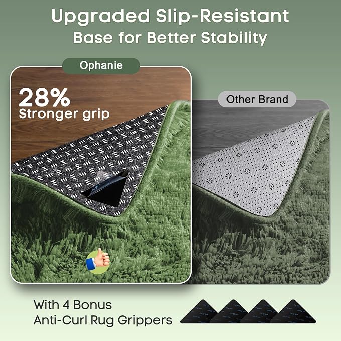 Ophanie Gray Green Rug Grass Area Rugs - Image 4