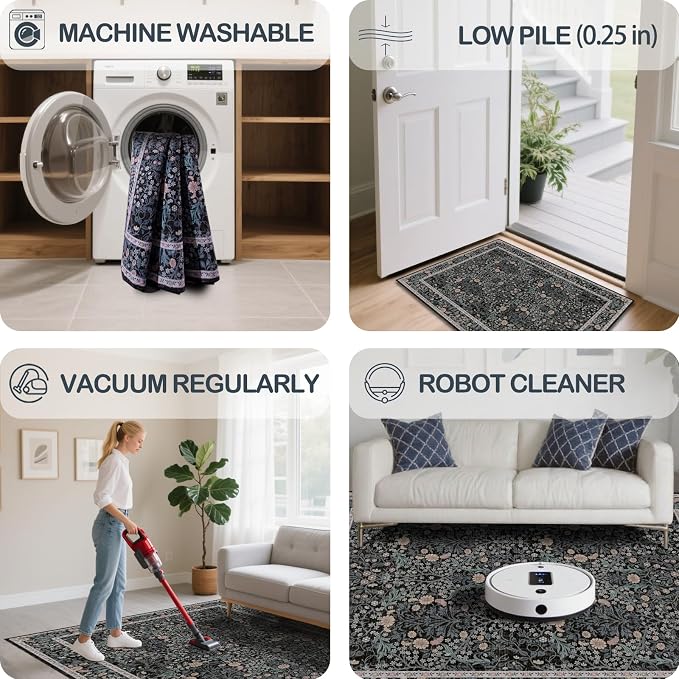 Washable 2'6" x 8' Runners for Hallways, Non Slip Long Floor Runner for Kitchen - Image 6