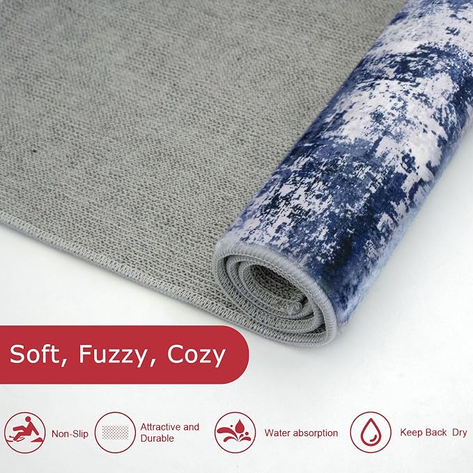 KOZYFLY Small Area Rug 2x3 Rug Entryway Rugs Indoor Non-Slip Modern Abstract - Image 5
