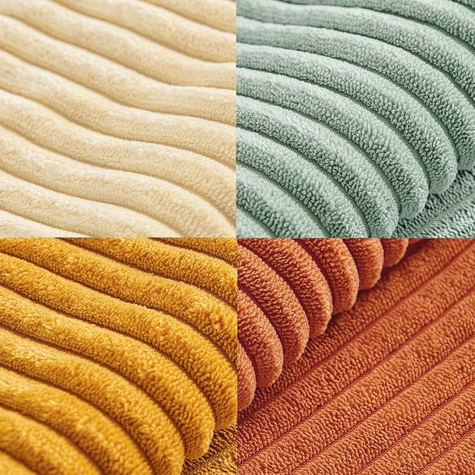 MIULEE Fall Teal-Orange Decorative Throw Pillow Covers 20x20 Inch Set of 4 Boho - Image 7