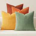 MIULEE Fall Decorative Throw Pillow Covers Yellow Rust Green 16x16 | Set of 4 by MIULEE