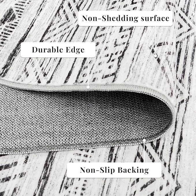 4x10 Washable Hallway Runner Rug：Moroccan Non-Slip Wide Runners - Image 6