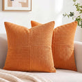 Fancy Homi 2 Packs Burnt Orange Decorative Throw Pillow Covers 22x22 Inch by Fancy+Homi