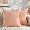 Fancy Homi 2 Packs Peach Decorative Throw Pillow Covers 20x20 Inch by Fancy+Homi