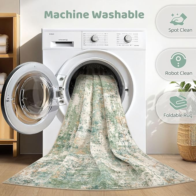 LOONGRUG 12x18 Area Rug Washable Large Neutral Modern Living Room Rugs | - Image 2