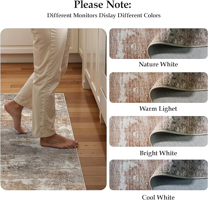 3x7 Washable Kitchen Runner Rug: Modern Abstract Runners - Image 7