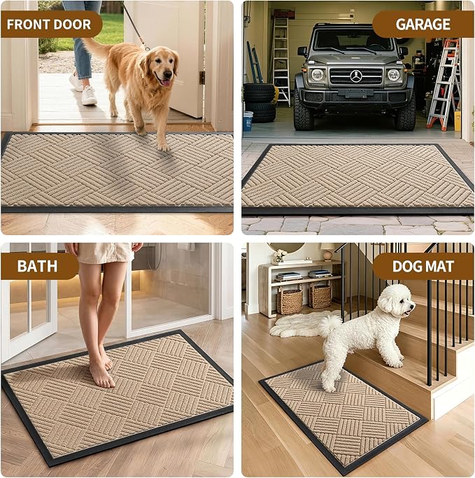 Front Door Mat, Heavy Duty Waterproof Doormat 61.5"x36", Stain Fade Resistant - Image 8