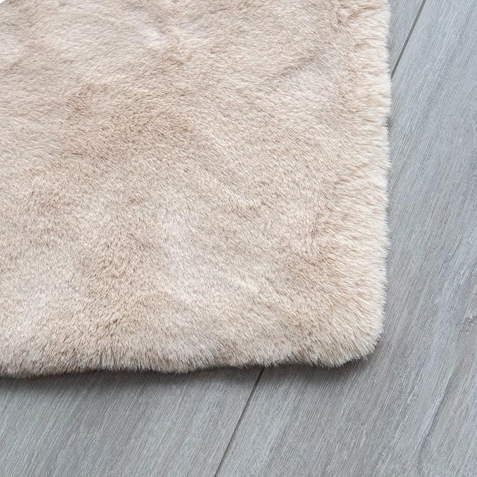 ORINOVA Light Brown Beige Plush Shag Area Rugs 8x10 Rugs - Image 8