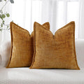 HPUK Fall Chenille Soft Throw Pillow Covers 18x18 Set of 2, Accent Cushion by HPUK