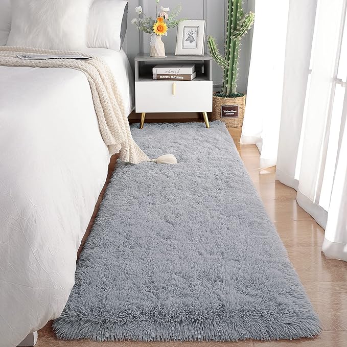 Chicrug Soft Runner Rugs for Bedroom Living Room Plush Fluffy Rug 2x8 Feet by ChicrugHomeDecor