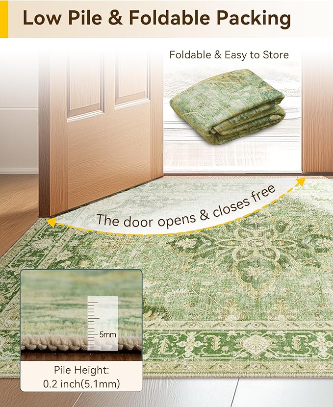 RELEANY Washable Area Rug, Runner 2'x10', Water Repellent, Pet Friendly - Image 6