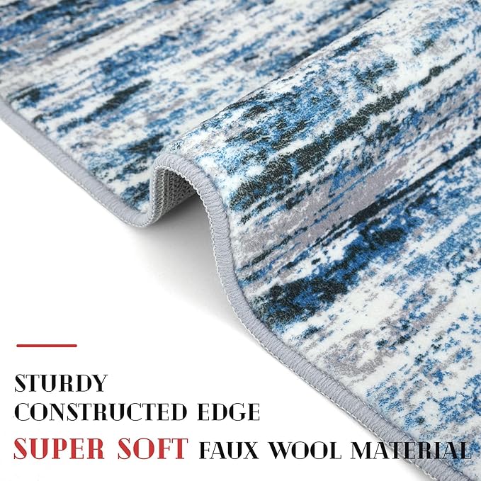Lansny Modern Abstract Runner Rug 2.6x14 - Image 5