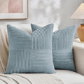 Fancy Homi Set of 2 Light Blue Decorative Throw Pillow Covers 22x22 Inch by Fancy+Homi