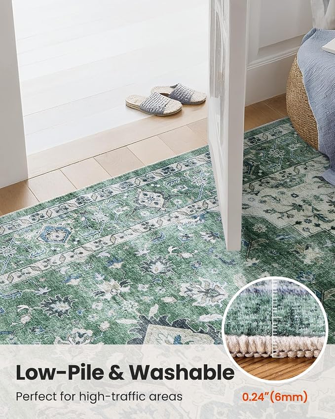 AMADA HOMEFURNISHING 2x6 Washable Runner Rug, Low-Profile Kitchen Rugs - Image 8