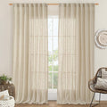 LAMIT 95 Inch Long Linen Curtains by LAMIT