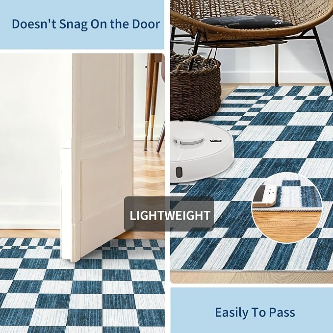 GarveeHome Checkered Washable 2x3 Rug Small Area Rugs Non-Slip - Image 7