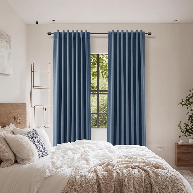 Guken 100% Blackout Curtains 102 Inch Length 2 Panels Set - Image 8