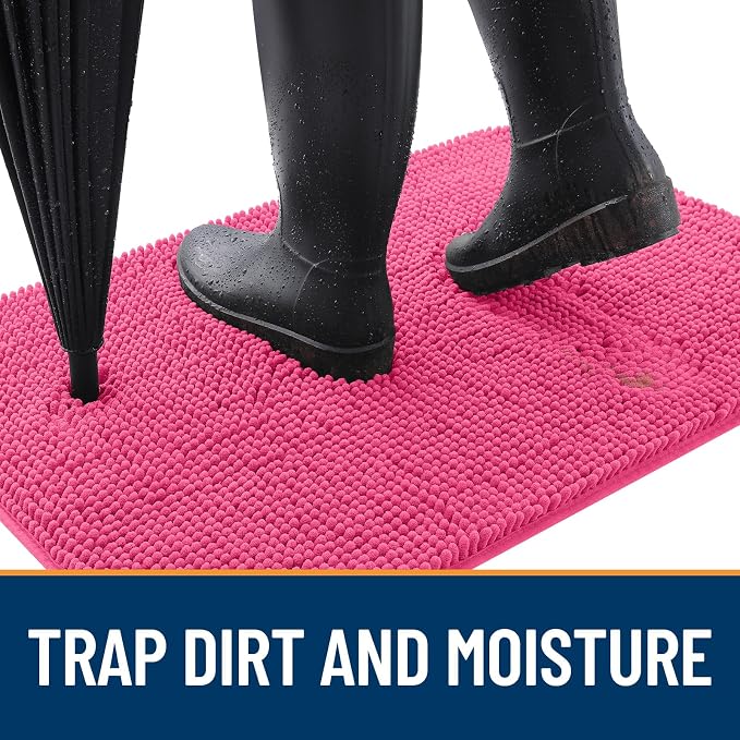 OLANLY Dog Door Mat for Muddy Paws 34x21, Super Absorbent Chenille Mud Mat | - Image 2