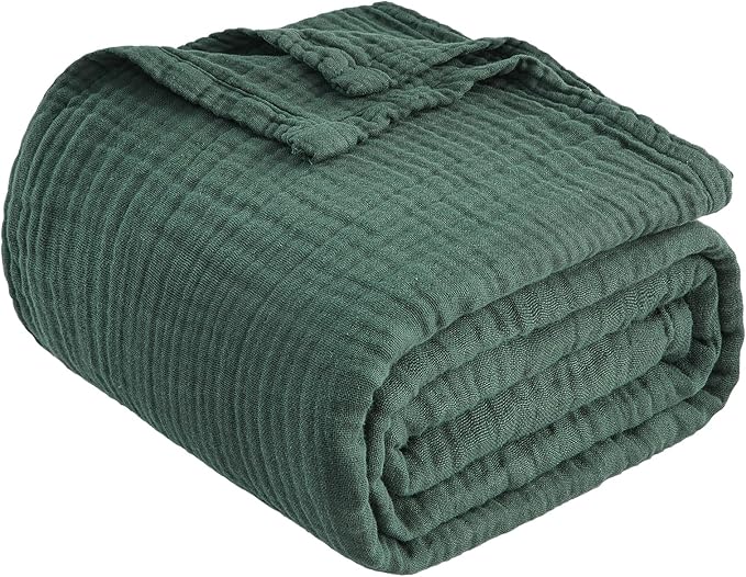 EMME Muslin Blankets for Adults Throw Blanket for Couch Breathable Gauze Soft - Image 7