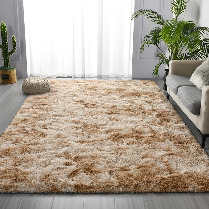Deerhoo Shag Area Rug, 4 X 6 Tie-Dyed Plush Fuzzy Rugs - Image 3