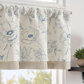 jinchan Linen Floral Valance Curtain by JINCHAN