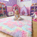 Amdrebio Rainbow Unicorn Large Area Rug 9x12 by Amdrebio