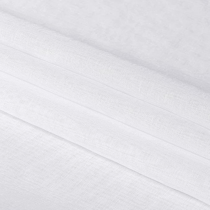 DWCN White Sheer Curtains for Kitchen Windows - Image 6