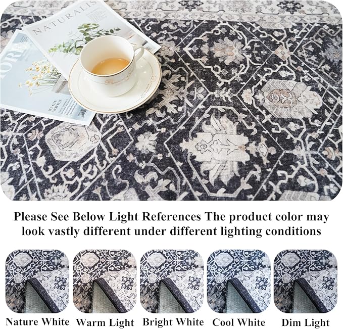 3x12 Washable Hallway Runner Rug: Oriental Long Ultra Soft Runners - Image 3