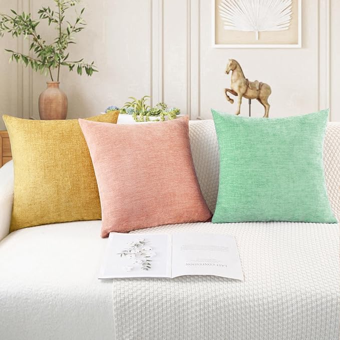 CaliTime Decorative Couch Throw Pillow Covers 24 X 24 Inches Grey Green | Pack - Image 5