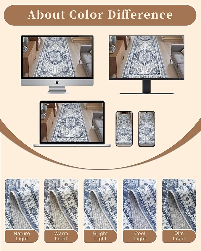 Madane Washable Runner Rugs 2x10 Long - Image 10
