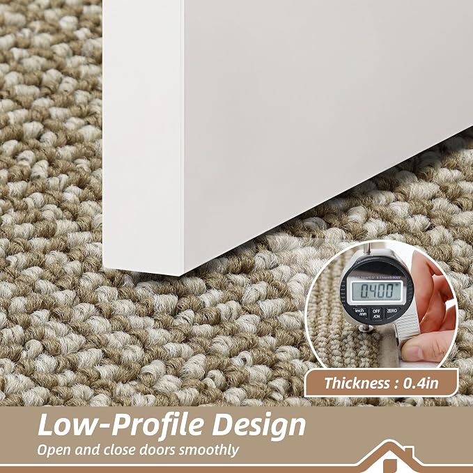 BEQHAUSE Dirt Trapper Door Mat 20" x 32", Non-Slip Washable, Light Beige | - Image 4