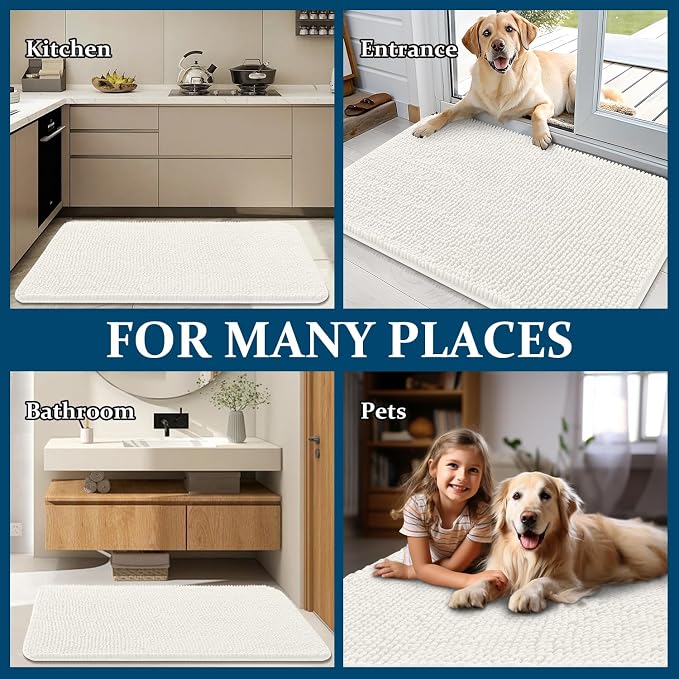 OLANLY Dog Door Mat for Muddy Paws 47x24, Absorbs Moisture and Dirt, Absorbent - Image 8