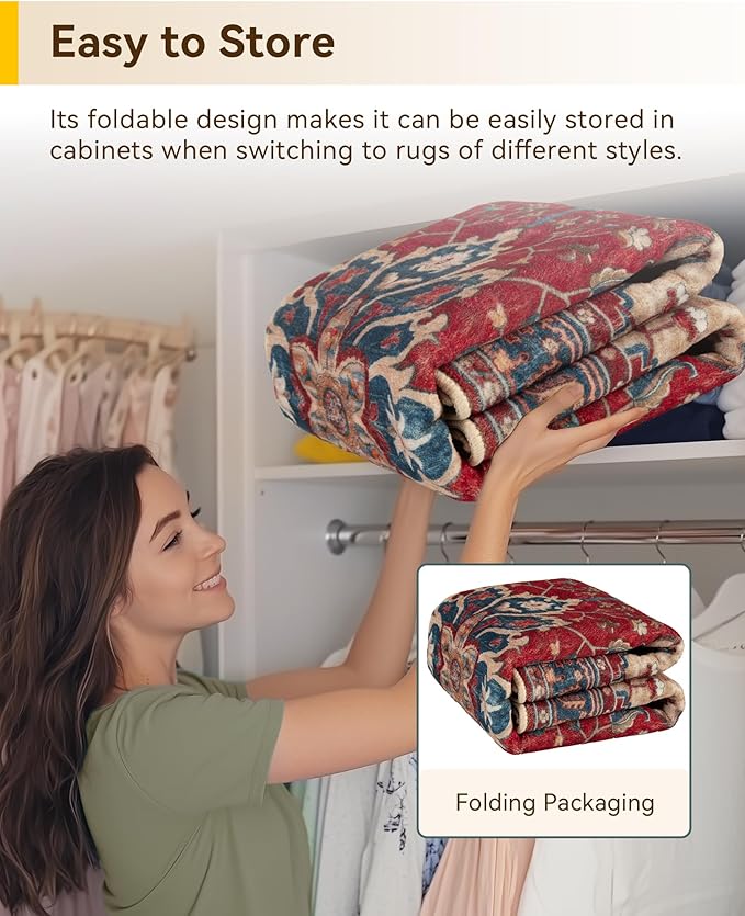 RELEANY Washable Area Rug, Large 9'x12', Water Repellent, Pet Friendly - Image 7