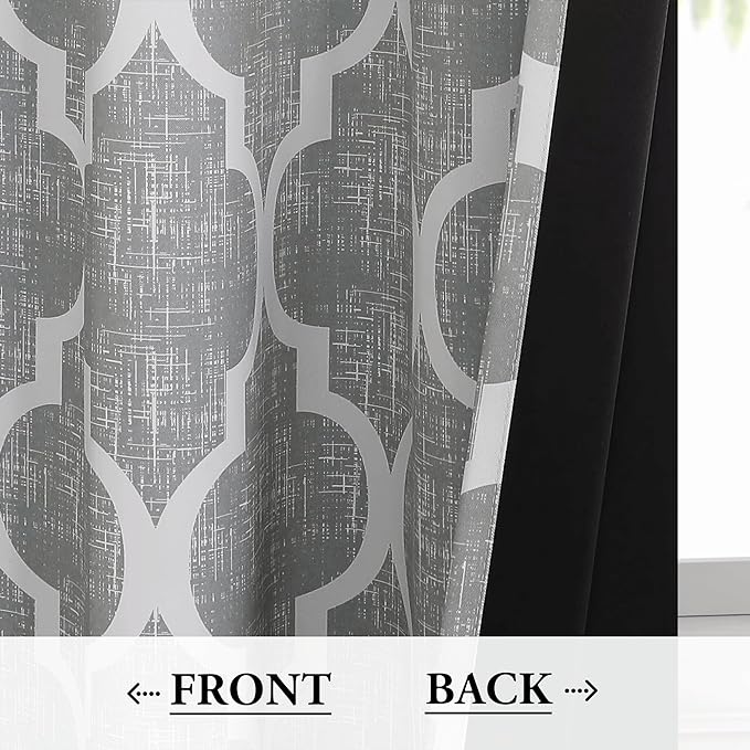 Beauoop 100% Blackout Curtains 54 Inches Long 2 Panels - Image 3