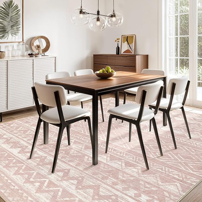cotiled Boho 9x12 Area Rug for Living Room: Large Moroccan Washable Rug | Solve - Image 6