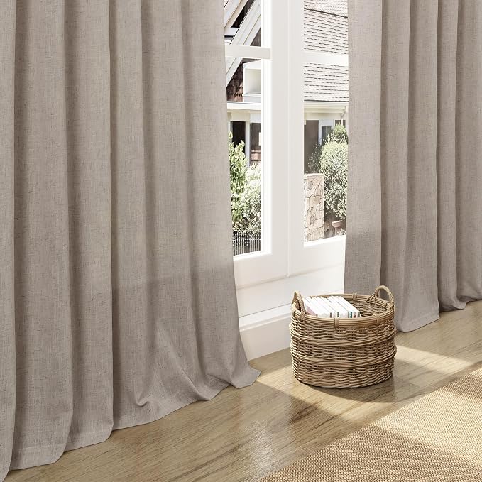 Nanspring Ecru Curtains 90 Inches Long - Image 5